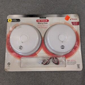 Kidde i12010S 10 Year Worry-Free Hardwired Smoke Alarms with Adapters 2-Pack